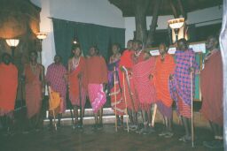 Masai dancers at Ol Tukai Lodge