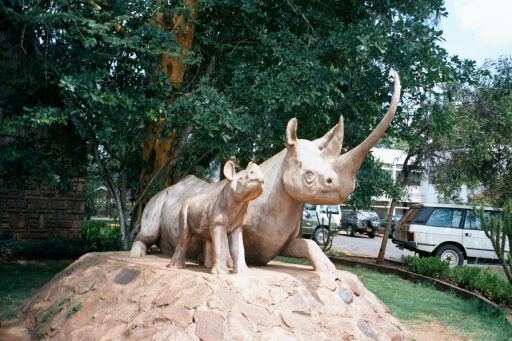 Rhino statue near Nairobi National Park