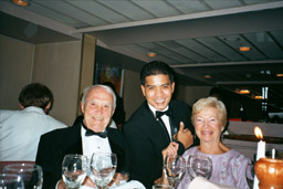 Coral Dining Room, Formal Night - George, our waiter Albert, Ginny