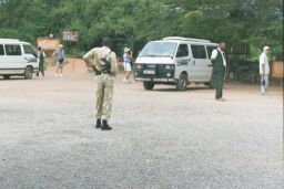 Armed guard at Mzima Springs